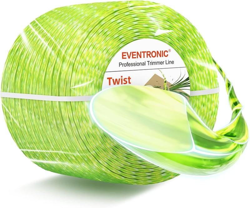 EVENTRONIC Weed Eater String, 095 Trimmer Line of 805-Feet, Trimmer Line for Universal Replacement, Twist Weed Wacker String Fits Medium& Heavy Grass&Weeds, String Trimmer Line of Yellow Premium Nylon - Image 1